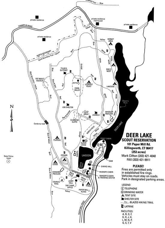 Deer Lake Camp Map
