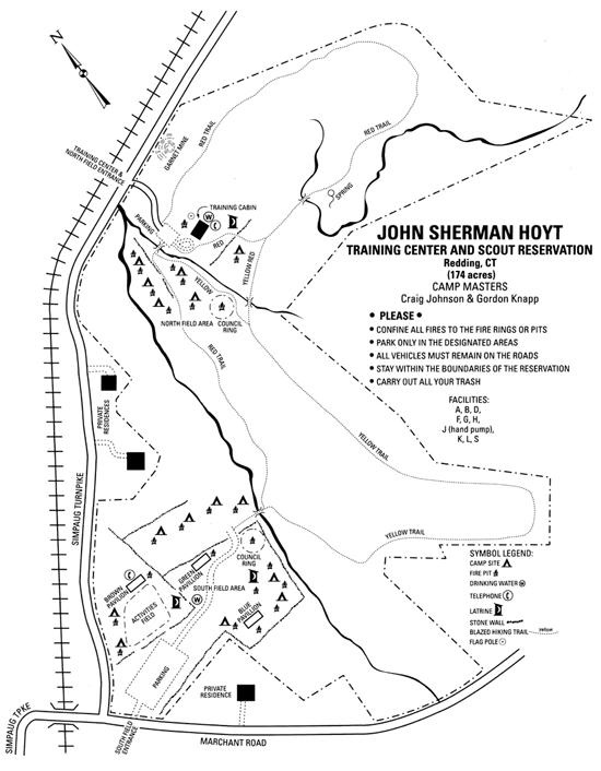 Hoyt Scout Reservation map